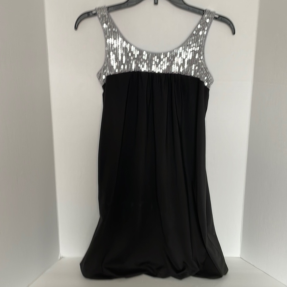 Hype black & silver with silver sequins girls size 14